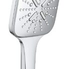 GROHE Rainshower 130 Smartactive Cube Hand Shower Water-Saving 130mm Shower Head with 3 Sprays Chrome Finish and Made in Germany 26582000
