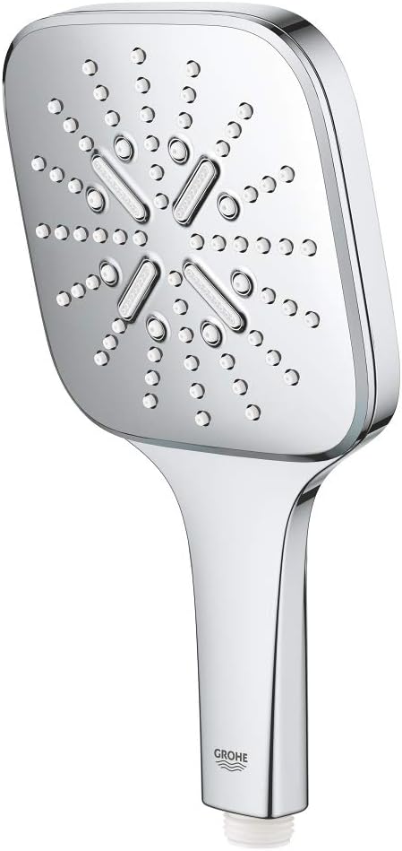 GROHE Rainshower 130 Smartactive Cube Hand Shower Water-Saving 130mm Shower Head with 3 Sprays Chrome Finish and Made in Germany 26582000 GROHE Rainshower 130 Smartactive Cube Hand Shower Water-Saving 130mm Shower Head with 3 Sprays Chrome Finish and Made in Germany 26582000