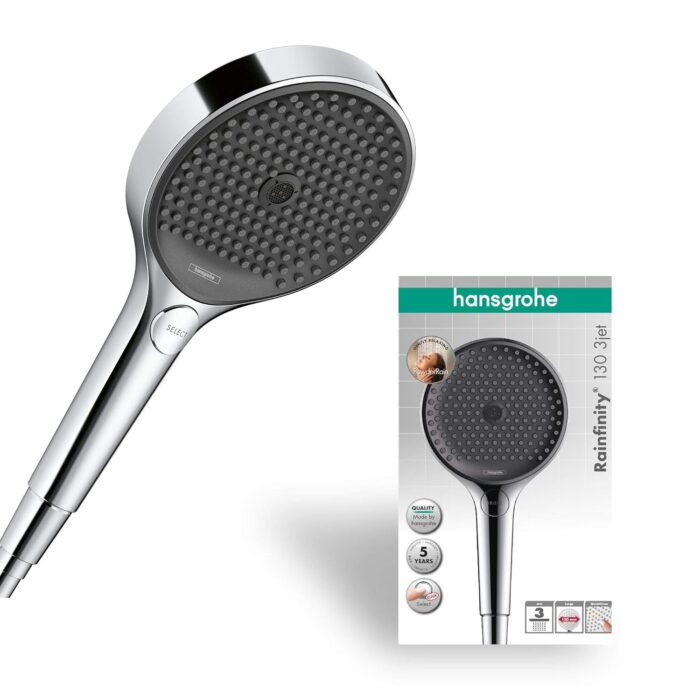 hansgrohe Rainfinity Water-Saving Shower Head 100 mm PowderRain Matte White hansgrohe Rainfinity Water-Saving Shower Head 100 mm PowderRain Matte White