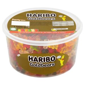 Haribo Gold Gummy Bear 1kg sweets party tub Haribo Gold Gummy Bear 1kg sweets party tub
