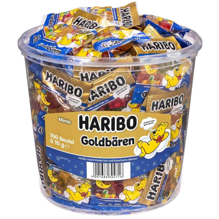 Haribo Gold Gummy Bear 1kg sweets party tub