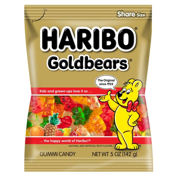 Haribo Gold Gummy Bear 1kg sweets party tub