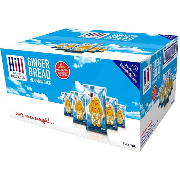 Hill Biscuits Gingerbread Men Mini Packs - 80x30g Hill Biscuits Gingerbread Men Mini Packs - 80x30g