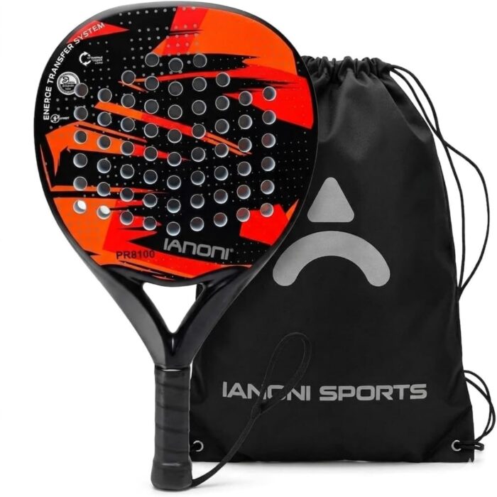 IANONI Padel Racket Carbon Fiber Surface with EVA Memory Flex Foam Core Padel Tennis Racquets Paddle Tennis Racket IANONI Padel Racket Carbon Fiber Surface with EVA Memory Flex Foam Core Padel Tennis Racquets Paddle Tennis Racket