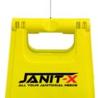 Janit-X Caution Wet Floor & Cleaning In Progress Yellow Warning A-Frame 63cm x 30cm (2)
