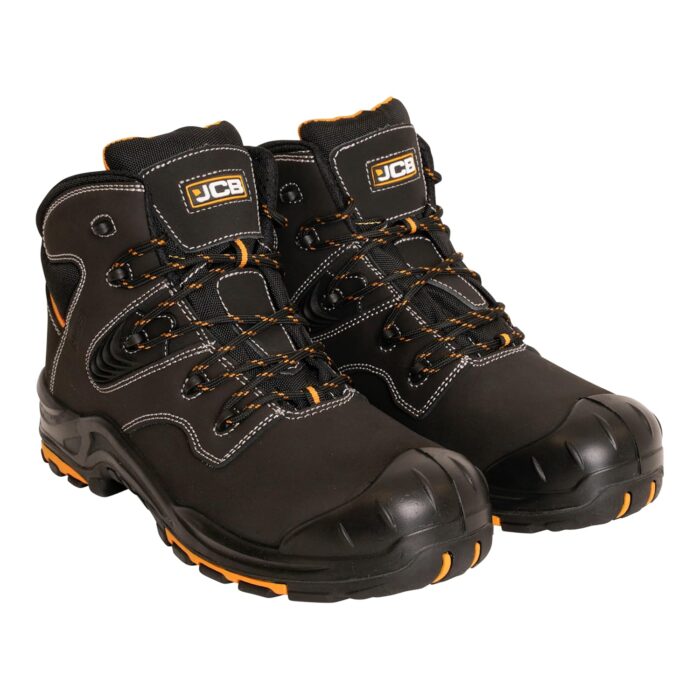 JCB - Black Action Nubuck Boot - Composite Midsole & Antistatic Properties - Safety Shoes Men Lightweight & Work Boots for Men - Size 10 JCB - Black Action Nubuck Boot - Composite Midsole & Antistatic Properties - Safety Shoes Men Lightweight & Work Boots for Men - Size 10