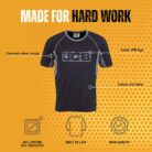 JCB - JCB Workwear - Men's T-Shirts -Trade T-Shirt - Black/Grey - Medium
