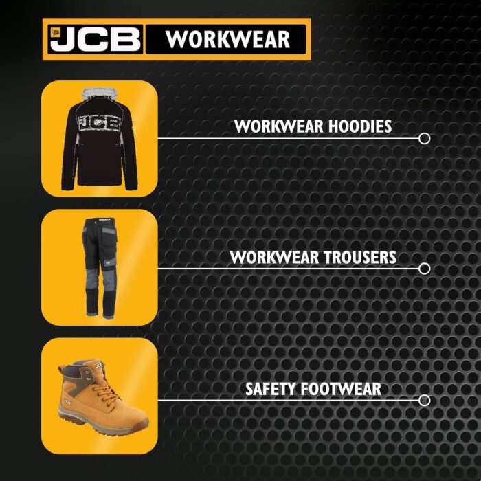 JCB - JCB Workwear - Men's T-Shirts -Trade T-Shirt - Black/Grey - Medium JCB - JCB Workwear - Men's T-Shirts -Trade T-Shirt - Black/Grey - Medium