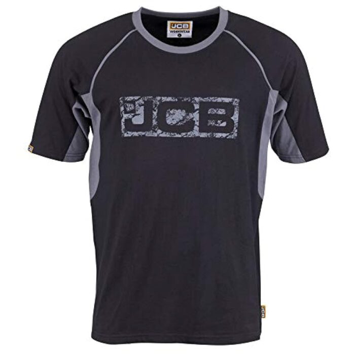 JCB - JCB Workwear - Men's T-Shirts -Trade T-Shirt - Black/Grey - Medium JCB - JCB Workwear - Men's T-Shirts -Trade T-Shirt - Black/Grey - Medium
