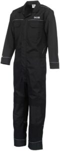 JCB Trade Coveralls Mens Knee Pad Heavy Duty Overalls Boilersuit Work Mechanics (Black