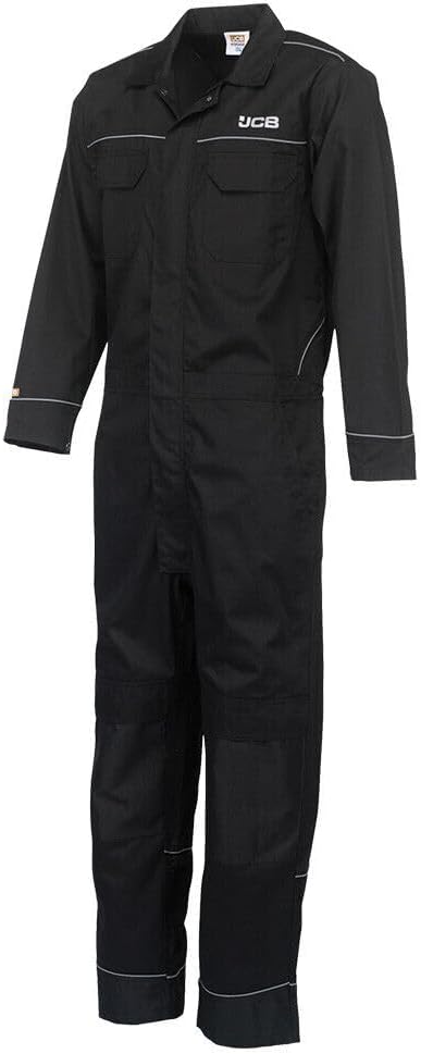 jcb-trade-coveralls-mens-knee-pad-heavy-duty-overalls-boilersuit-work-2.jpg JCB Trade Coveralls Mens Knee Pad Heavy Duty Overalls Boilersuit Work Mechanics (Black