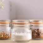 Kilner Set of 3 Round Clip Top Jars 0.5 Litre (3 x 500ml) Airtight Glass Storage Jars for Preserving Jams Dry Foods Reusable