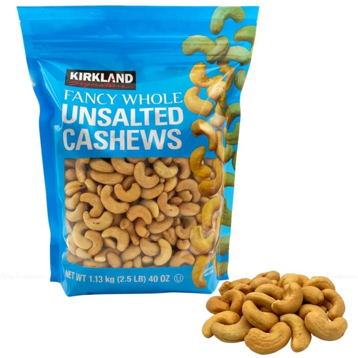 Kirkland Signature Fancy Whole Unsalted & Roasted Cashews Nuts Bag Pack 1.13kg Kirkland Signature Fancy Whole Unsalted & Roasted Cashews Nuts Bag Pack 1.13kg