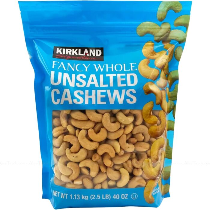 Kirkland Signature Fancy Whole Unsalted & Roasted Cashews Nuts Bag Pack 1.13kg Kirkland Signature Fancy Whole Unsalted & Roasted Cashews Nuts Bag Pack 1.13kg
