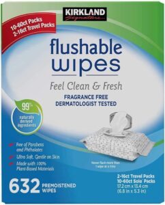 Kirkland Signature Moist Flushable Wipes 632 Count Fast