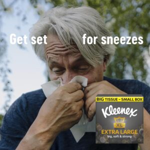Kleenex Extra Large Facial Tissue in Compact Box - Pack of 2-100% Recyclable Packaging (88 Tissues Total)