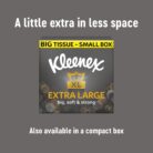 Kleenex Extra Large Facial Tissue in Compact Box - Pack of 2-100% Recyclable Packaging (88 Tissues Total)