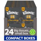 Kleenex Extra Large Facial Tissue in Compact Box - Pack of 2-100% Recyclable Packaging (88 Tissues Total)