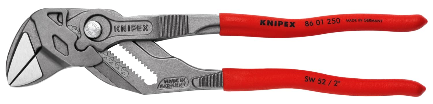 Version 1.0.0 KNIPEX Pliers Wrench Pliers and a Wrench in a Single Tool with Non-Slip Plastic Coating 250 mm