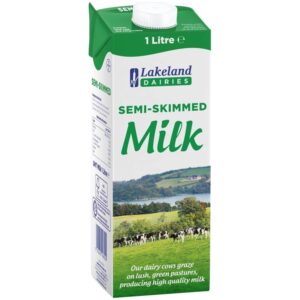 Lakeland Dairies Long Life Semi Skimmed Milk 1ltr - 12 Pack