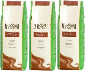 Le Royal Choco Green Vending Hot Chocolate Powder 1kg (Pack of 3) – 9.5% Cocoa – Mild & Creamy – Ideal For All Vending Machines