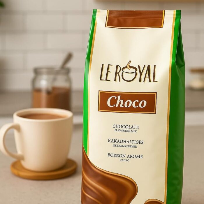 Le Royal Choco Green Vending Hot Chocolate Powder 1kg (Pack of 3) – 9.5% Cocoa – Mild & Creamy – Ideal For All Vending Machines