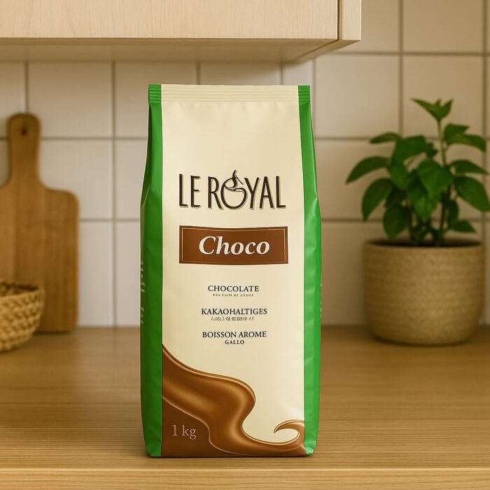 Le Royal Choco Green Vending Hot Chocolate Powder 1kg (Pack of 3) – 9.5% Cocoa – Mild & Creamy – Ideal For All Vending Machines