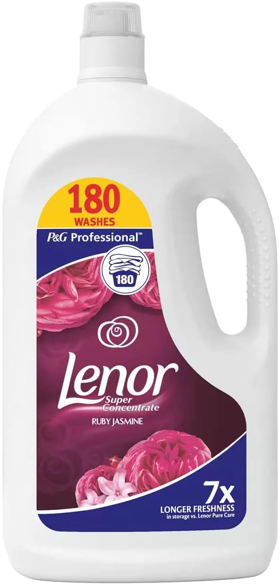 Lenor Ruby Jasmine 3.6Litre 180 Washes Laundry Super Concentrate Fabric Conditioner Lenor Ruby Jasmine 3.6Litre 180 Washes Laundry Super Concentrate Fabric Conditioner