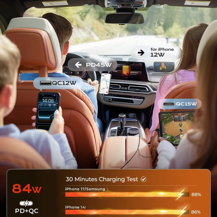 LISEN Retractable Car Phone Charger 84W Mens Gifts for Men Women Gadgets for Men Cigarette Lighter USB Charger Car Charger USB C Fast Charge Camping Essentials Car Accessories... LISEN Retractable Car Phone Charger 84W Mens Gifts for Men Women Gadgets for Men Cigarette Lighter USB Charger Car Charger USB C Fast Charge Camping Essentials Car Accessories...
