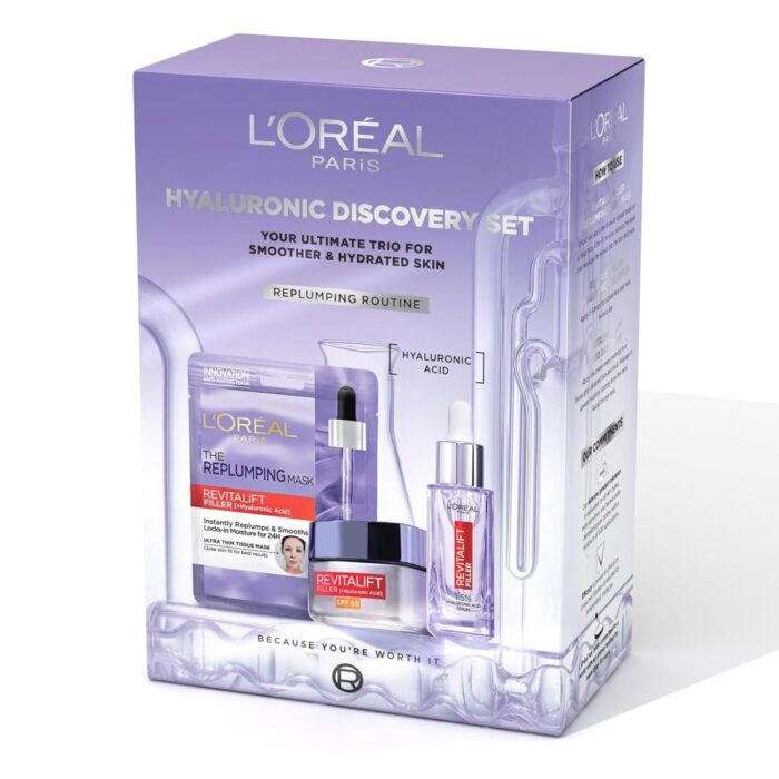loreal-paris-hyaluronic-discovery-set-gift-set-revitalift-filler-15-.jpg L'Oréal Paris Hyaluronic Discovery Set Gift Set - Revitalift Filler 1.5% Hyaluronic Acid Serum
