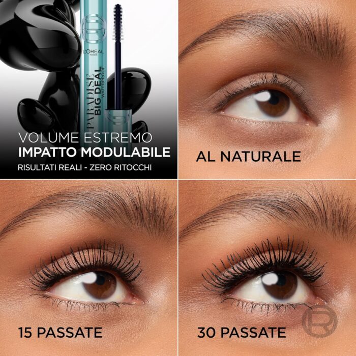 L'Oréal Paris Paradise Big Deal Mascara Waterproof - Buildable volume and length - Silky smooth application without lumps - Black L'Oréal Paris Paradise Big Deal Mascara Waterproof - Buildable volume and length - Silky smooth application without lumps - Black