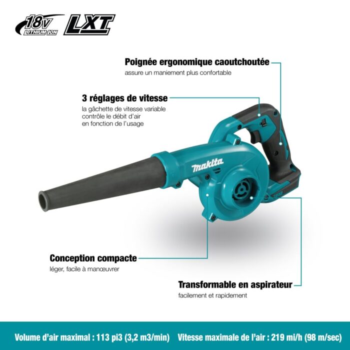Makita DUB185Z 18V Li-ion LXT Blower - Batteries and Charger Not Included Makita DUB185Z 18V Li-ion LXT Blower - Batteries and Charger Not Included