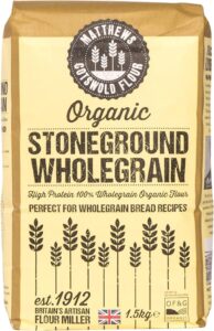 Matthews Cotswold Organic Stoneground Wholemeal Flour - 1.5kg Bag (Single Bag)