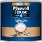 Maxwell House Cappuccino Instant Coffee 1kg Tin (1000 Grams)