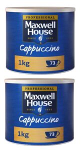 Maxwell House Cappuccino Instant Coffee 1kg Tin (Pack of 2)