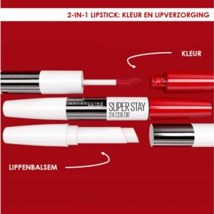 MAYBELLINE - SuperStay 24H Lipstick - 185 Rose Dust - Pink - Long lasting Glossy Lipstick - 10 ml