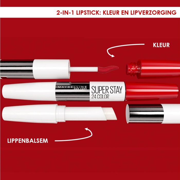 MAYBELLINE - SuperStay 24H Lipstick - 185 Rose Dust - Pink - Long lasting Glossy Lipstick - 10 ml MAYBELLINE - SuperStay 24H Lipstick - 185 Rose Dust - Pink - Long lasting Glossy Lipstick - 10 ml