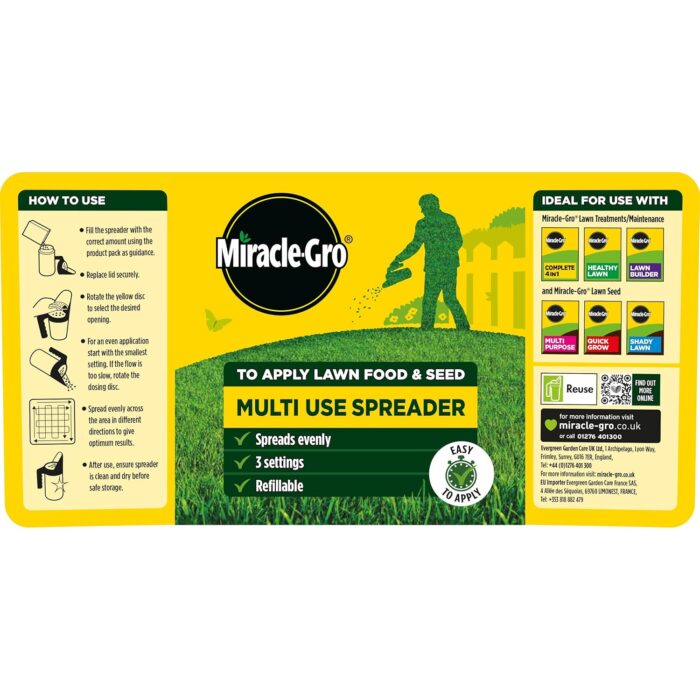 Miracle-Gro Compact Lawn Spreader - for Seeding and Feeding Your Luscious Lawn Miracle-Gro Compact Lawn Spreader - for Seeding and Feeding Your Luscious Lawn