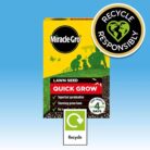 Miracle-Gro Quick Grow Lawn Seed 16m2 ryegrass fescues Fast Grass Seed 480g - Super Fast Germinating Lawn Seed - Rich Green Lawn - for existing and New lawns.
