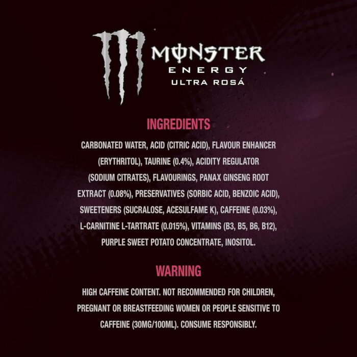 Monster Ultra Rosa 12 x 500 ml Monster Ultra Rosa 12 x 500 ml