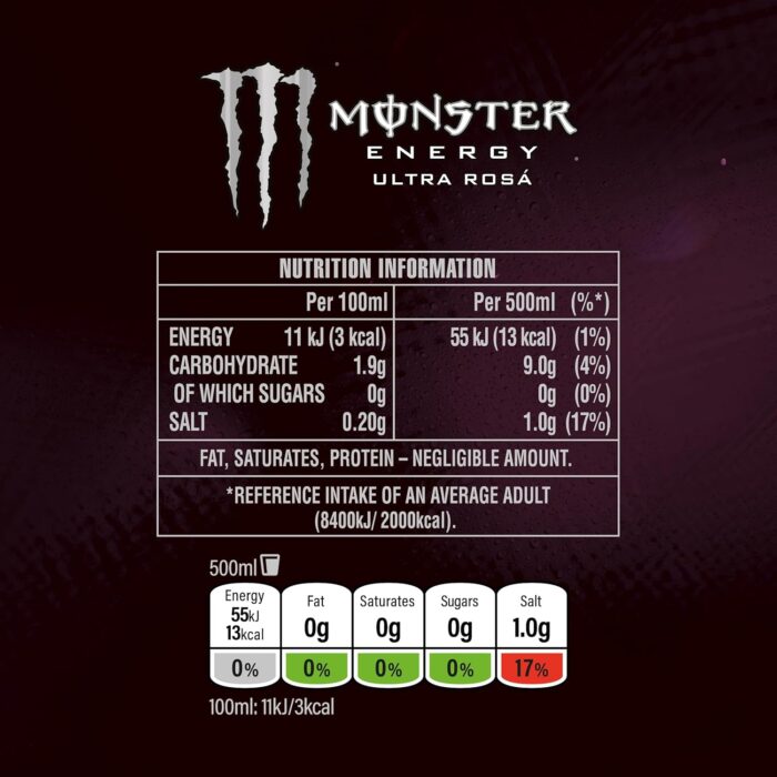 Monster Ultra Rosa 12 x 500 ml Monster Ultra Rosa 12 x 500 ml