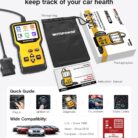 MOTOPOWER MP69033 Pro OBD2 Scanner Code Reader Check Engine Fault Light Diagnostic Scan Tool with Battery Tester