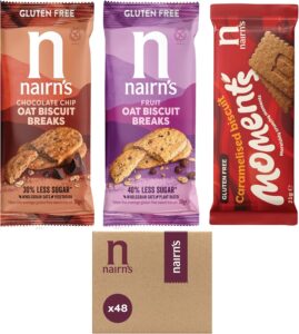 Nairn's Oat Biscuit Breaks - Variety Pack - Gluten-Free Oat Biscuits - Healthy Snacks - 3 Flavours