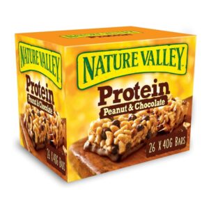 Nature Valley Protein Peanut & Chocolate Gluten Free Cereal Bars 26 x 40g Nature Valley Protein Peanut & Chocolate Gluten Free Cereal Bars 26 x 40g