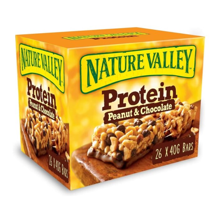 Nature Valley Protein Peanut & Chocolate Gluten Free Cereal Bars 26 x 40g Nature Valley Protein Peanut & Chocolate Gluten Free Cereal Bars 26 x 40g