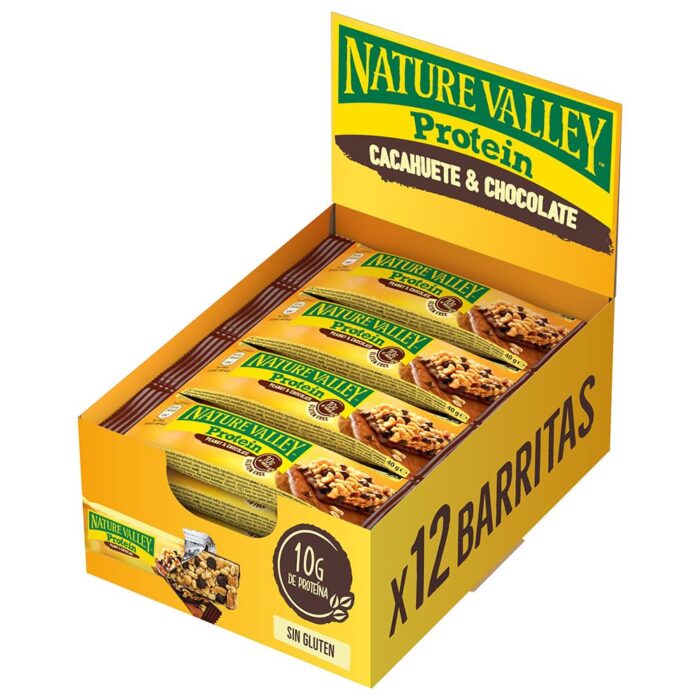 Nature Valley Protein Peanut & Chocolate Gluten Free Cereal Bars 26 x 40g Nature Valley Protein Peanut & Chocolate Gluten Free Cereal Bars 26 x 40g