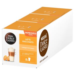 NESCAFÉ DOLCE GUSTO Latte Macchiato Coffee Pods Pack of 3 (Total 24 Servings)