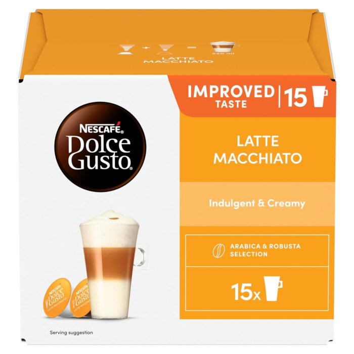 NESCAFÉ DOLCE GUSTO Latte Macchiato Coffee Pods Pack of 3 (Total 24 Servings) NESCAFÉ DOLCE GUSTO Latte Macchiato Coffee Pods Pack of 3 (Total 24 Servings)