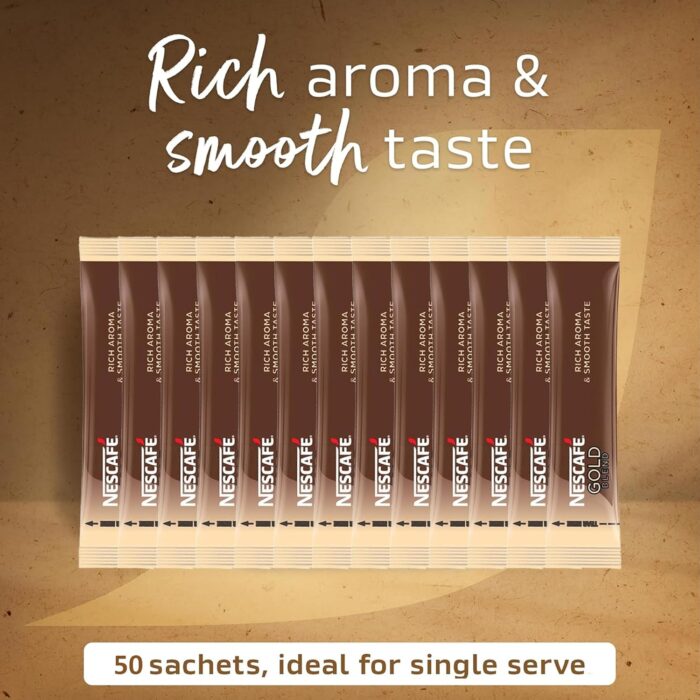 NESCAFÉ Gold Blend Medium Roast Instant Coffee Sachets - 50 x 1.8g Sticks NESCAFÉ Gold Blend Medium Roast Instant Coffee Sachets - 50 x 1.8g Sticks