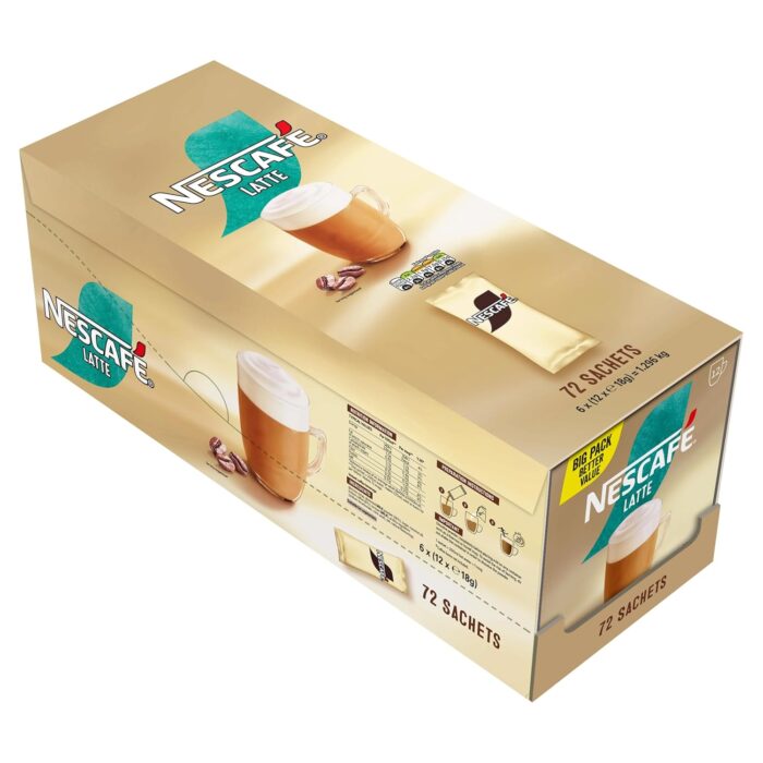 NESCAFÉ Latte Instant Coffee Sachets - 72 x 18g NESCAFÉ Latte Instant Coffee Sachets - 72 x 18g